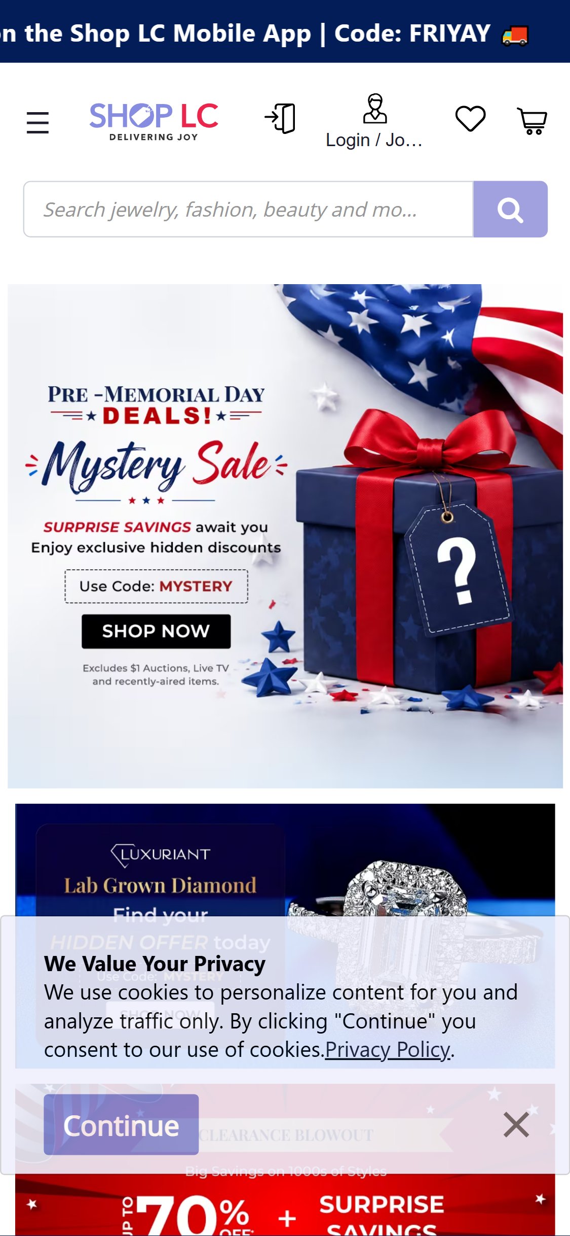 Shop LC — Homepage